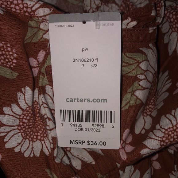 Carter’s Sunflower Dress NWT - Picture 5 of 5